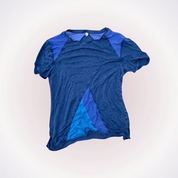 Joy Lab Blue Abstract Athleisure T-Shirt | Sz S - Picture 1 of 5